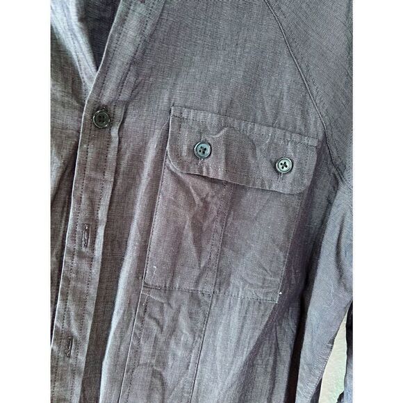 INC Button Down Dark Grey Dress Shirt - Picture 4 of 5